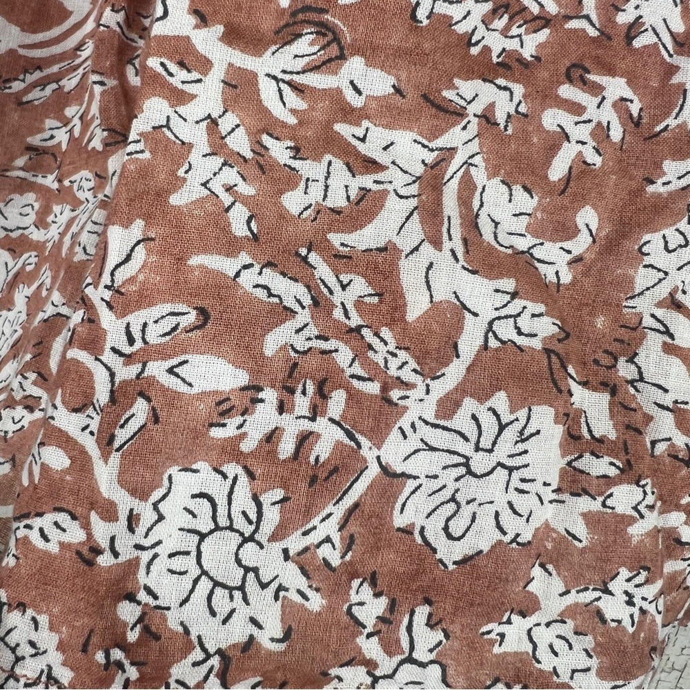 Cleobella Nasir Raja Floral Blouse Large Ruched Neck Cotton Boho Luxe Top - Picture 7 of 17
